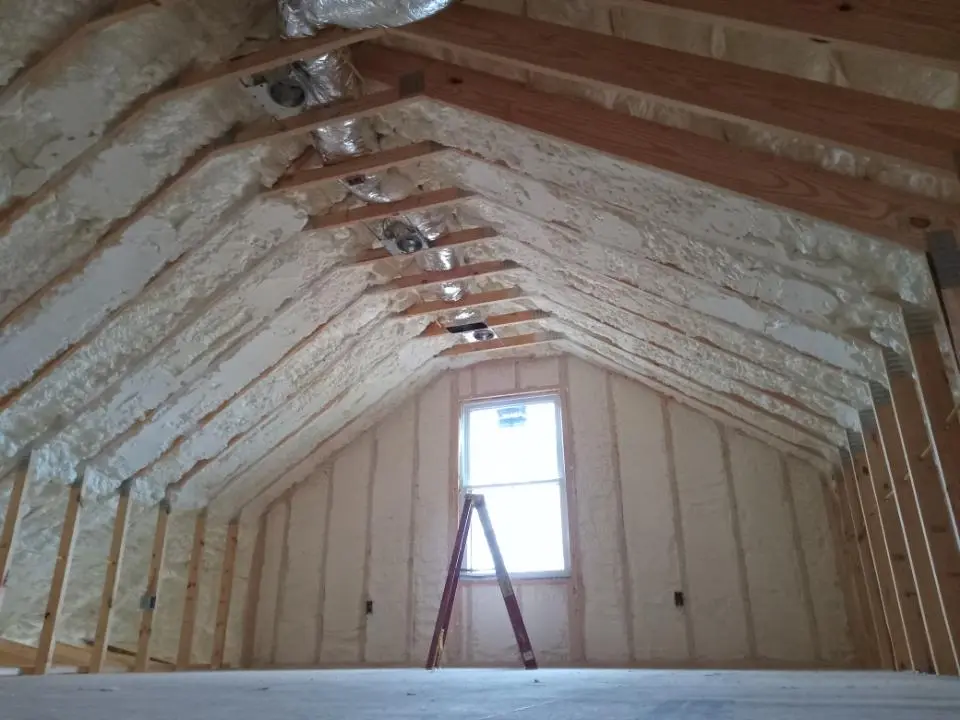 Spray foam roofing application for Crawl Space Insulation project in Fillmore
